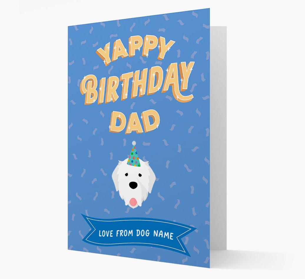 Yappy Birthday Dad : Personalised {breedCommonName} Card