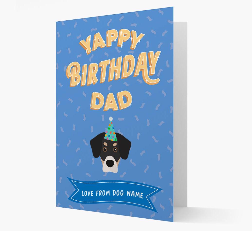 Yappy Birthday Dad : Personalised {breedCommonName} Card