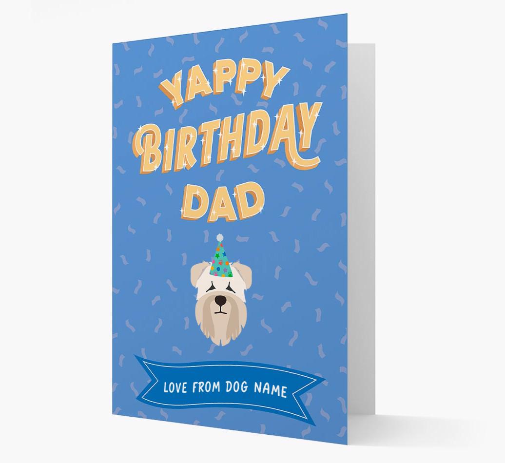 Yappy Birthday Dad : Personalised {breedCommonName} Card