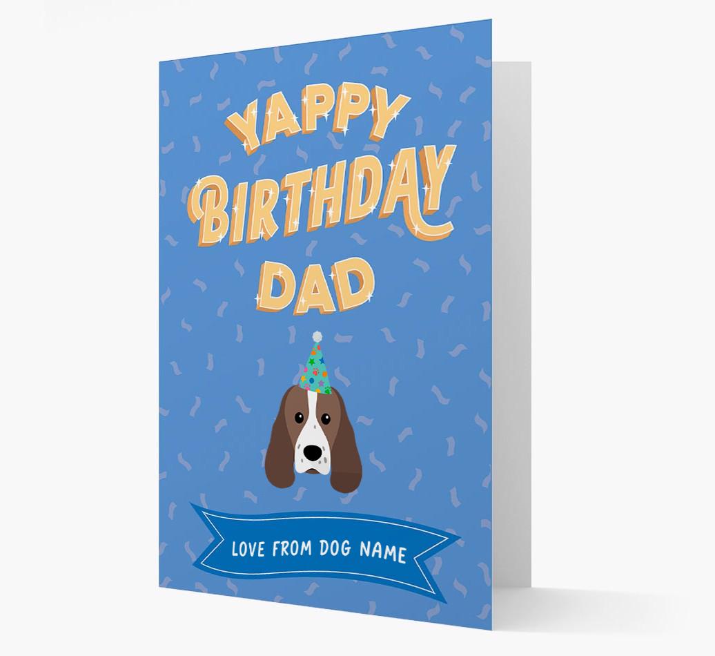 Yappy Birthday Dad : Personalised {breedCommonName} Card