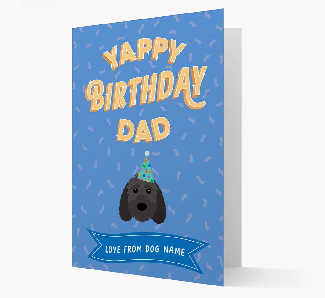 Yappy Birthday Dad : Personalised {breedCommonName} Card