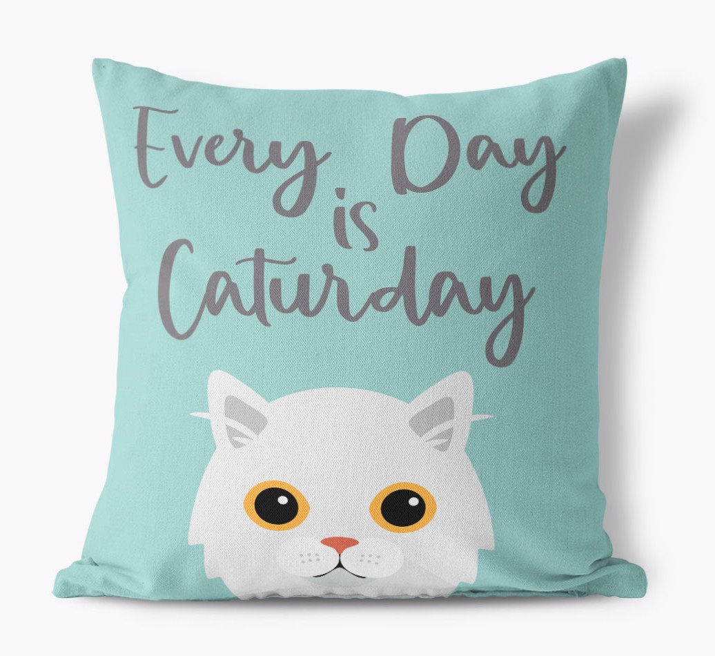 Everyday is Caturday: Personalised {breedCommonName} Canvas Cushion