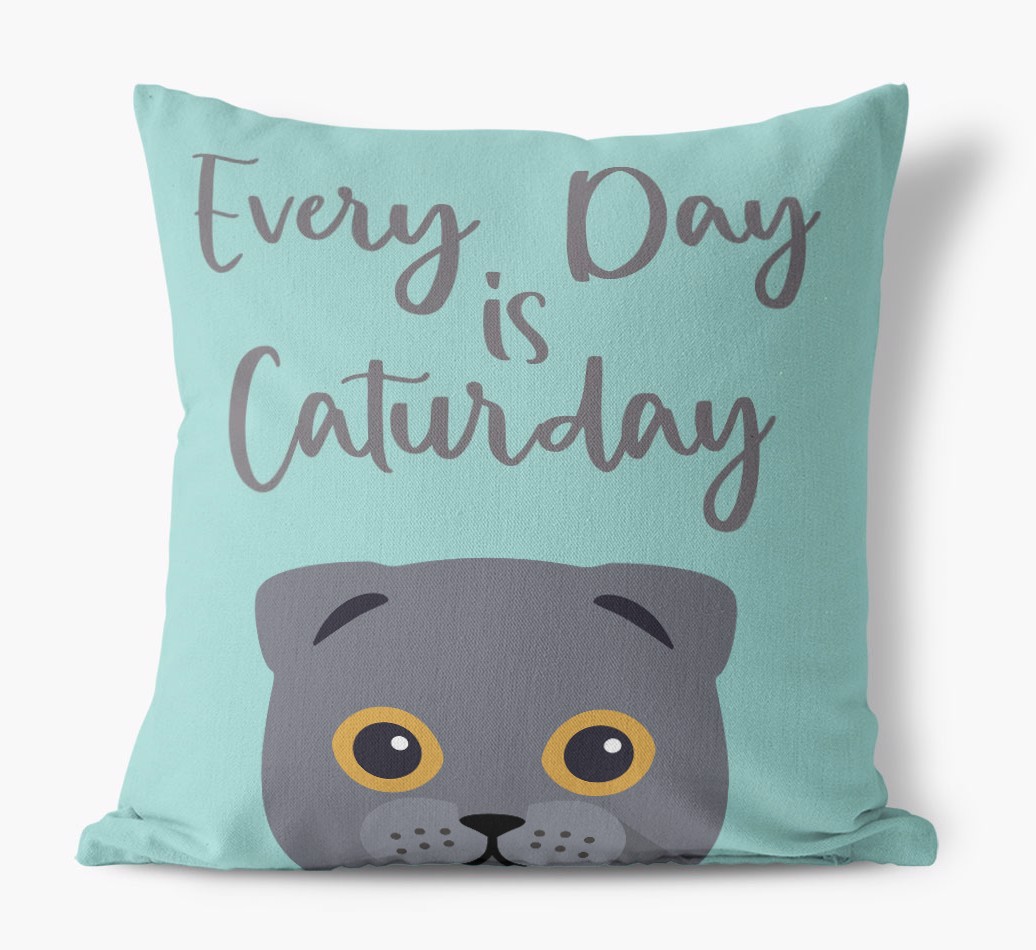 Everyday is Caturday: Personalised {breedCommonName} Canvas Cushion