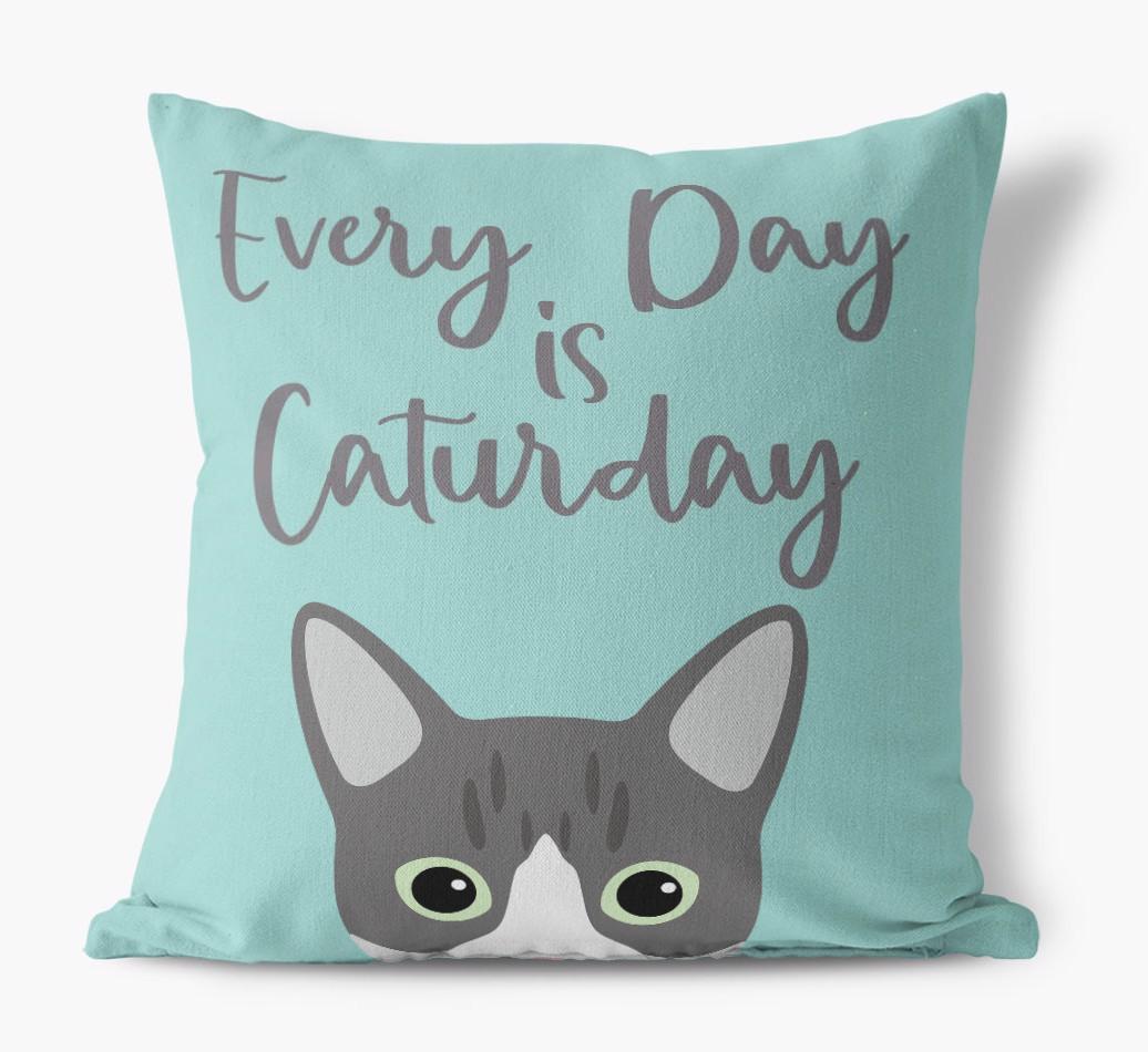Everyday is Caturday: Personalized {breedCommonName} Canvas Cushion