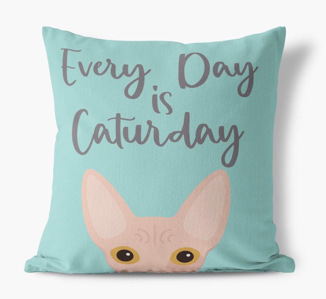 Everyday is Caturday: Personalized {breedCommonName} Canvas Cushion