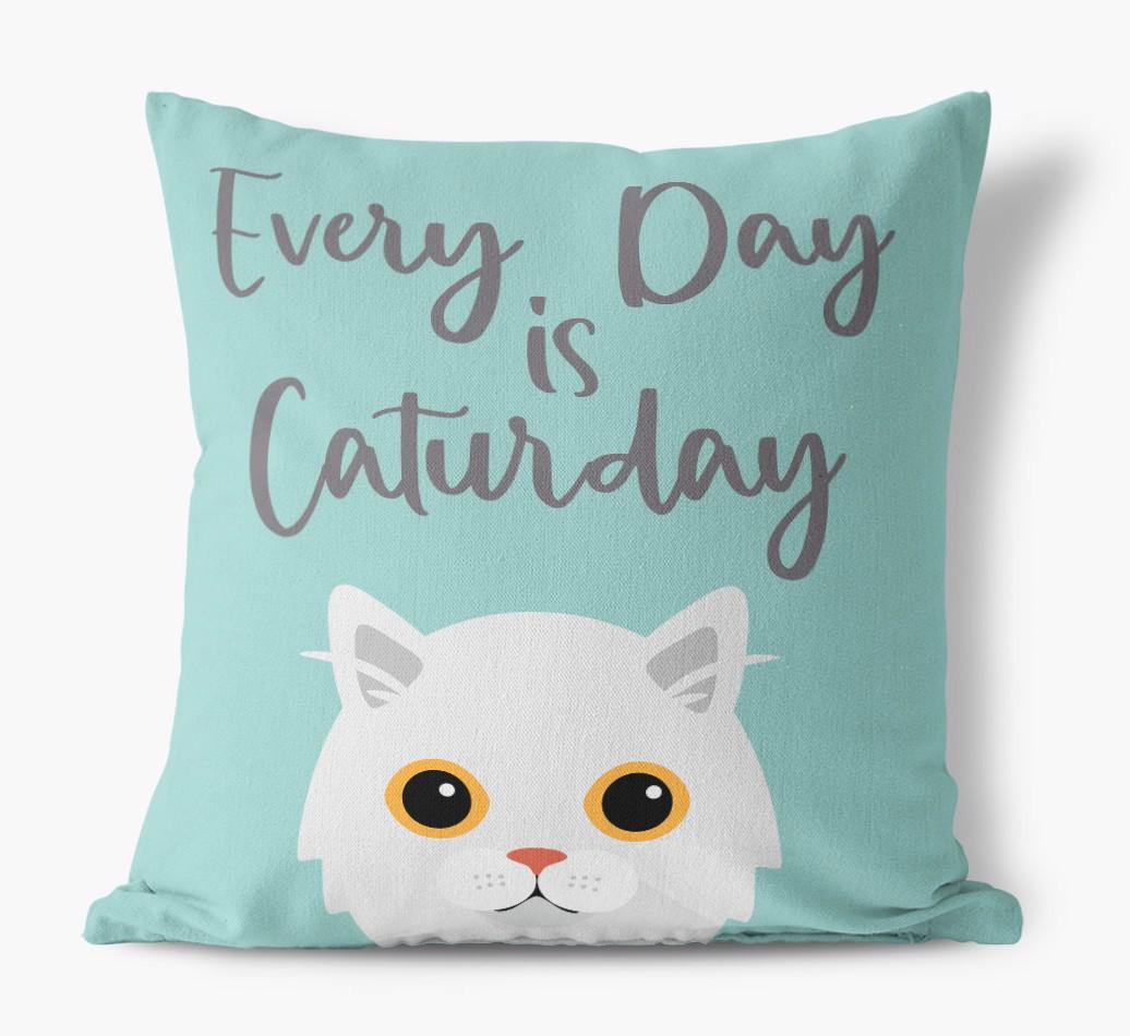 Everyday is Caturday: Personalized {breedCommonName} Canvas Cushion