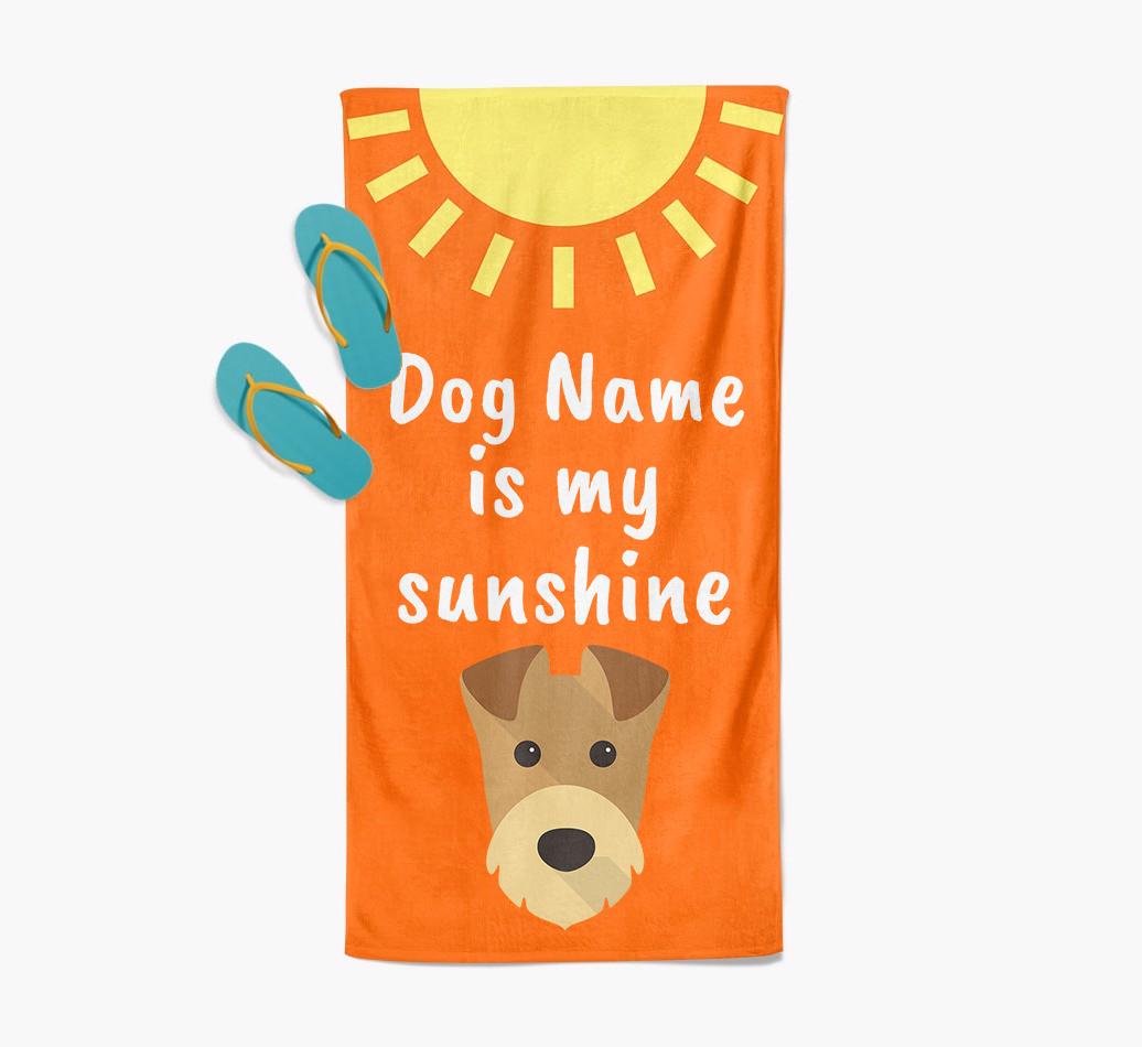 Personalised Pool Towel '{dogsName} is my Sunshine'