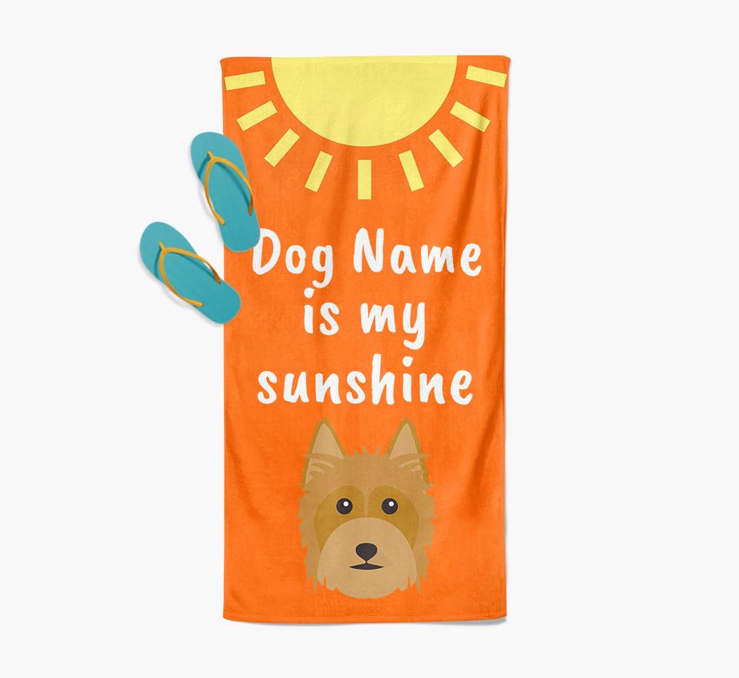 Personalised Pool Towel '{dogsName} is my Sunshine'