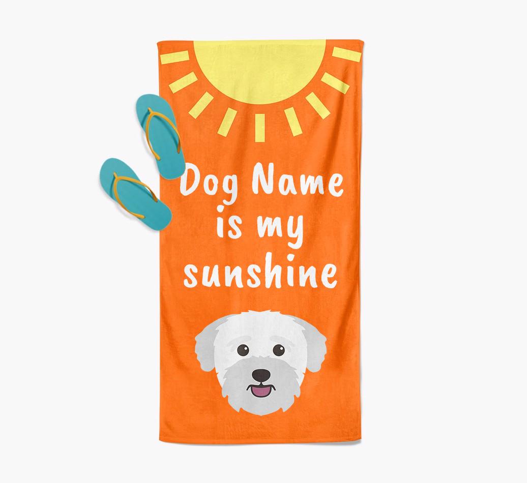 Personalised Pool Towel '{dogsName} is my Sunshine'