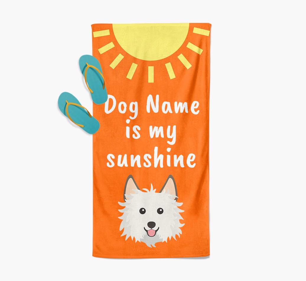 Personalised Pool Towel '{dogsName} is my Sunshine'