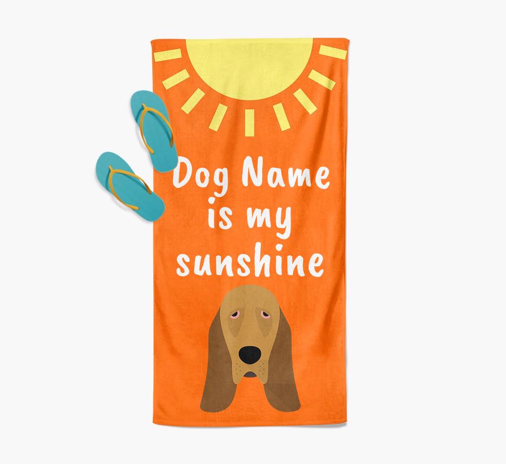 Personalised Pool Towel '{dogsName} is my Sunshine'
