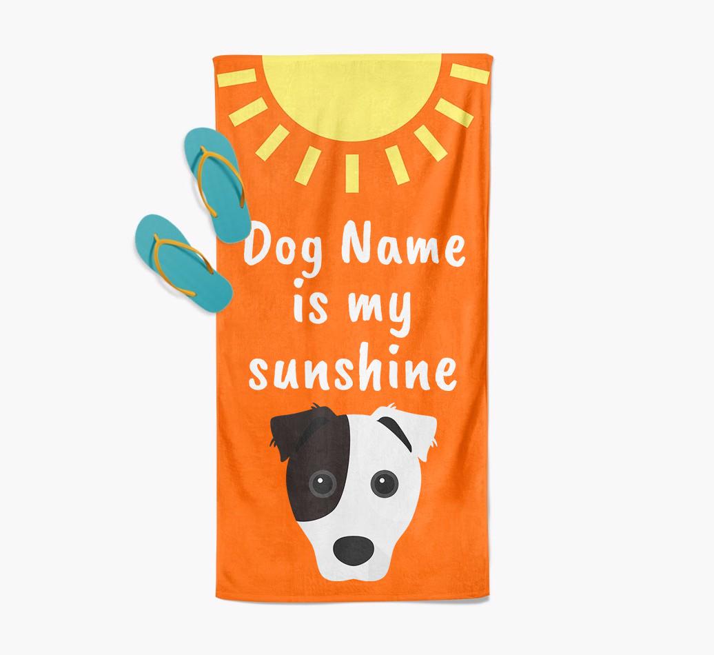 Personalised Pool Towel '{dogsName} is my Sunshine'