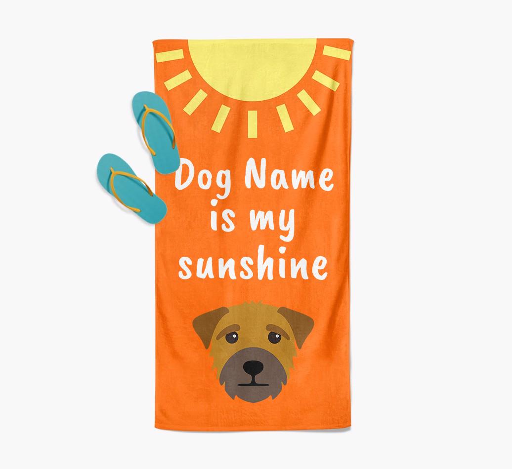 Personalised Pool Towel '{dogsName} is my Sunshine'