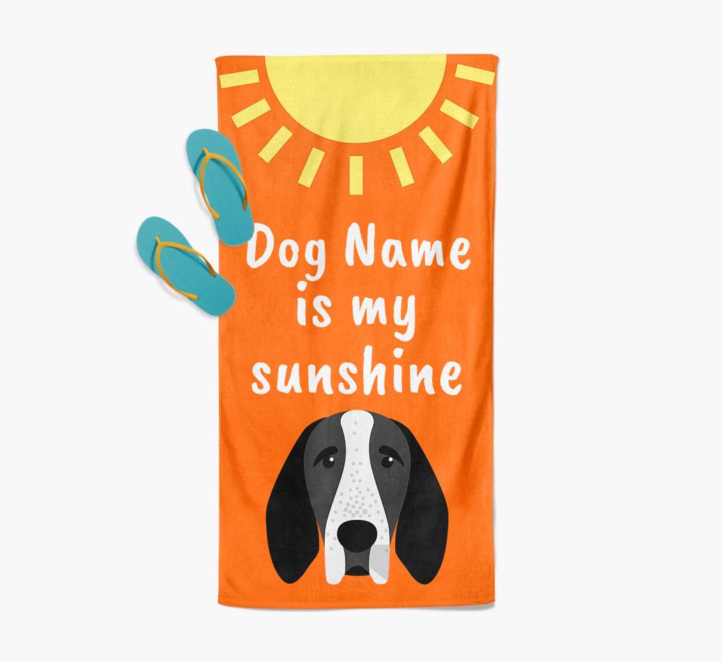 Personalised Pool Towel '{dogsName} is my Sunshine'