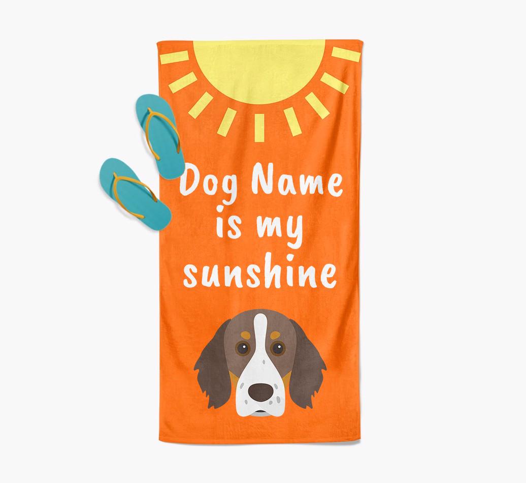 Personalised Pool Towel '{dogsName} is my Sunshine'