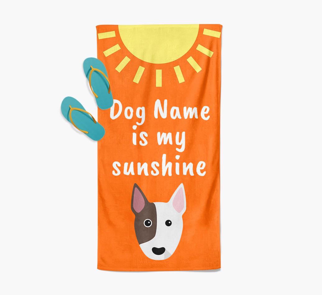 Personalised Pool Towel '{dogsName} is my Sunshine'