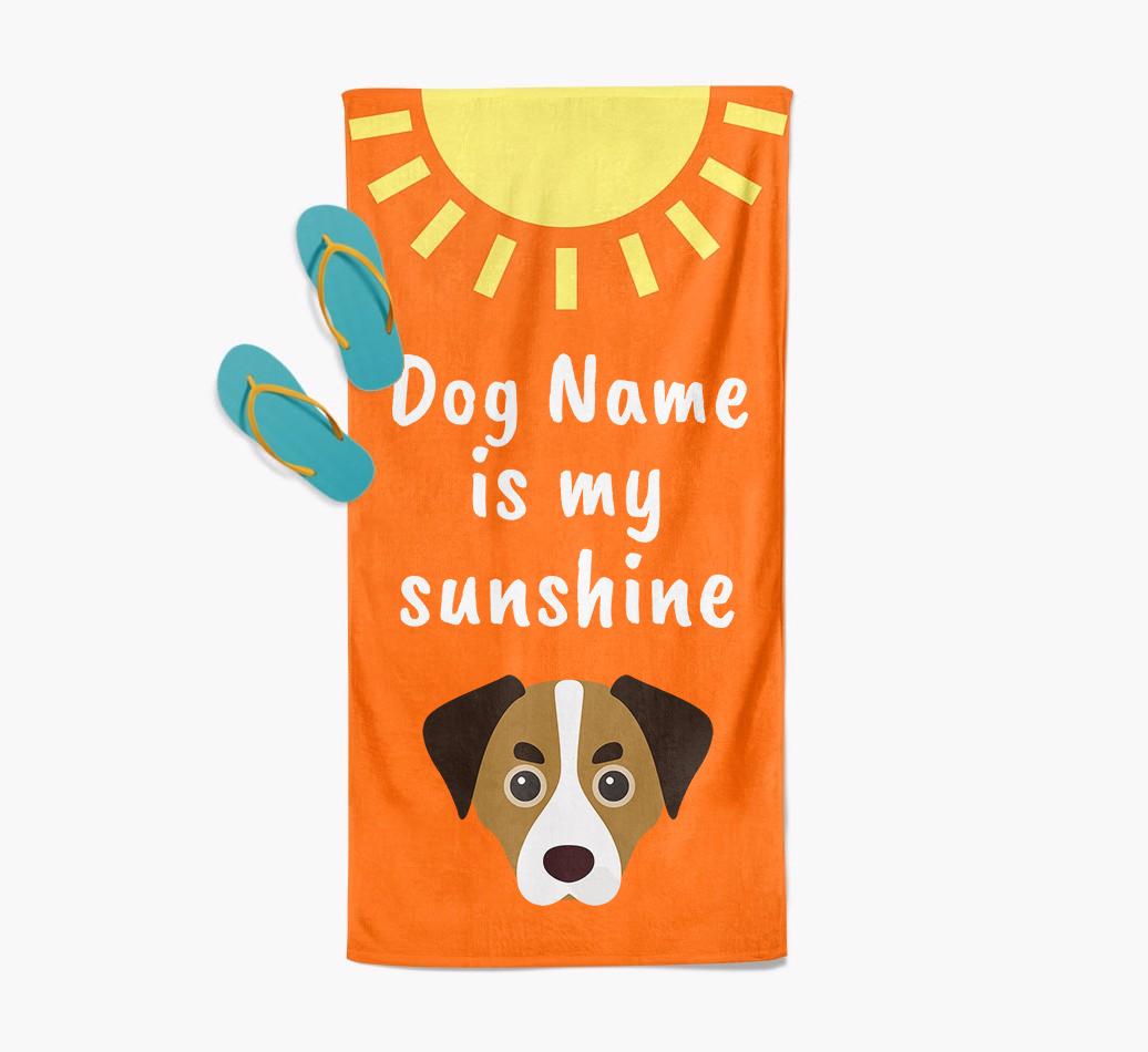 Personalised Pool Towel '{dogsName} is my Sunshine'