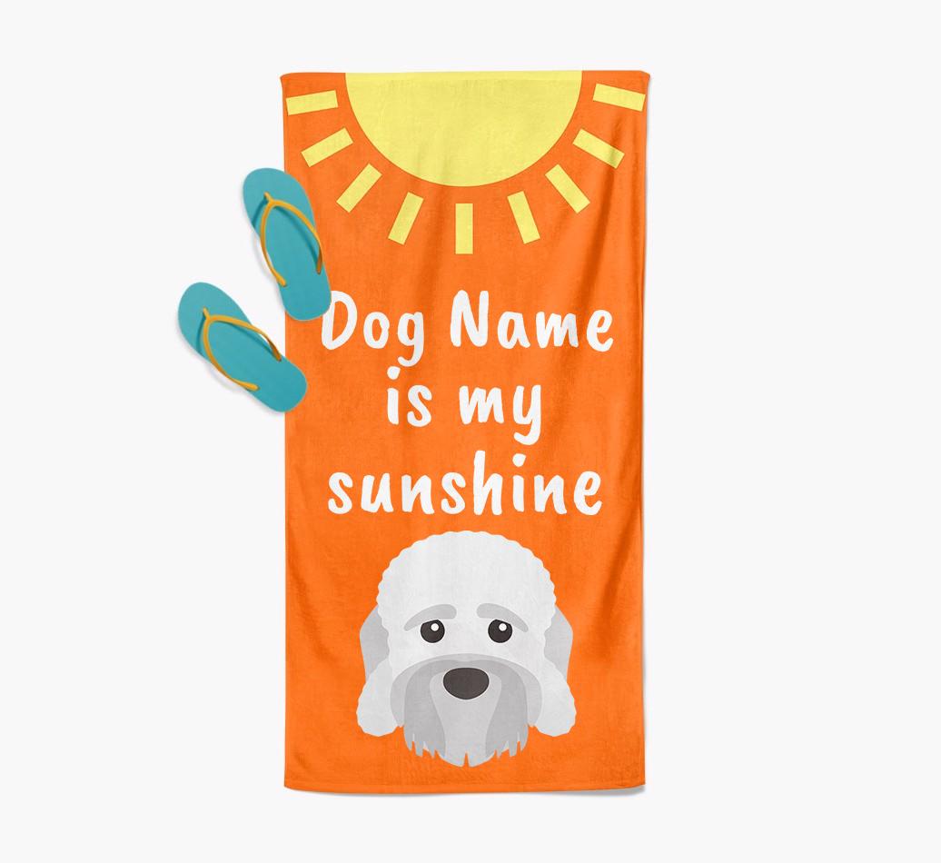 Personalised Pool Towel '{dogsName} is my Sunshine'