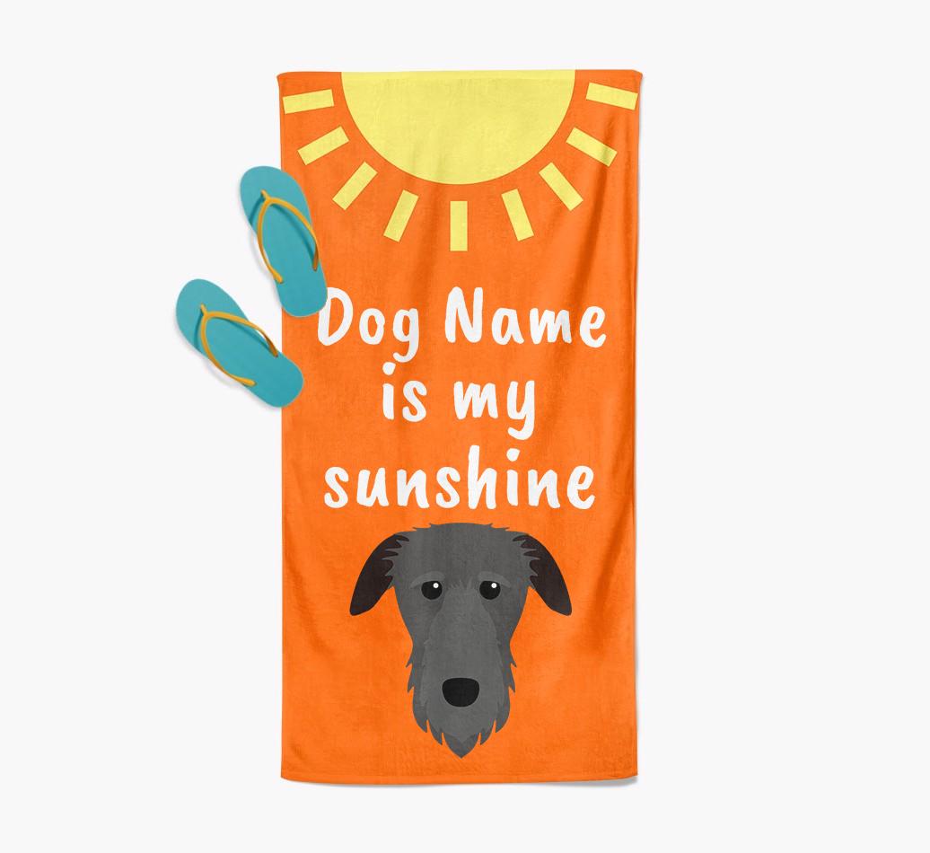 Personalised Pool Towel '{dogsName} is my Sunshine'