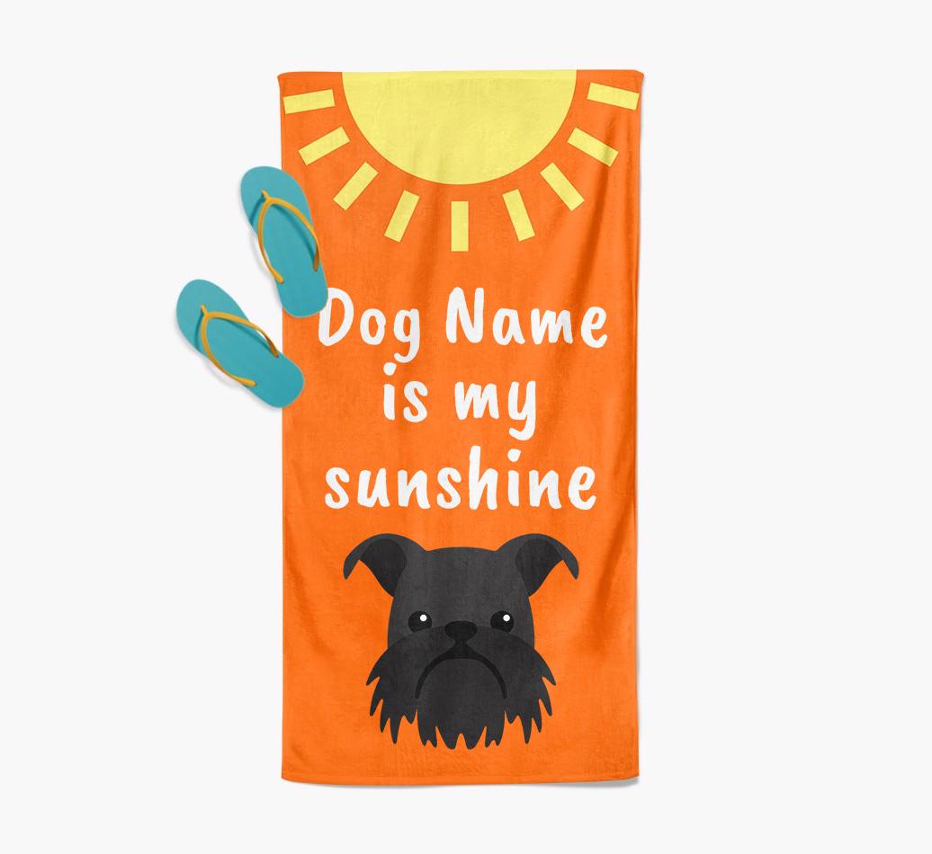 Personalised Pool Towel '{dogsName} is my Sunshine'