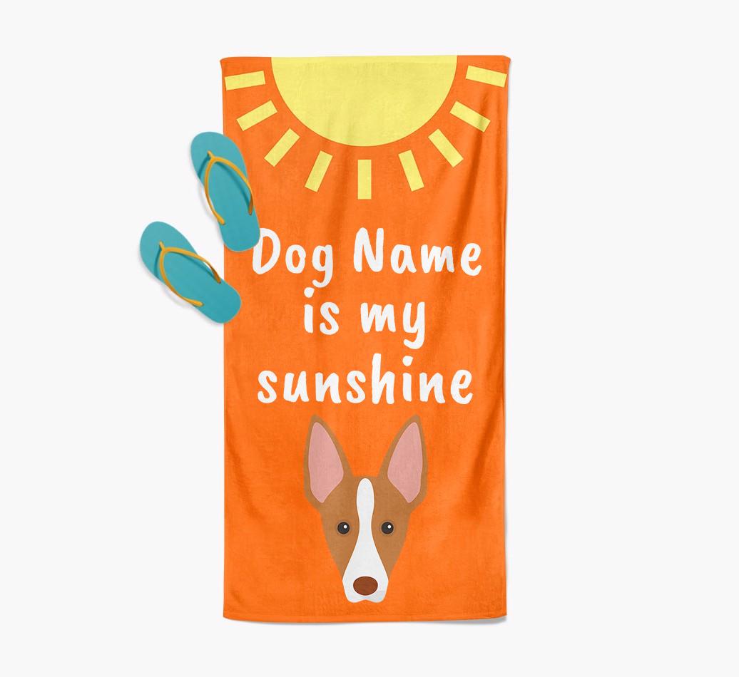 Personalised Pool Towel '{dogsName} is my Sunshine'