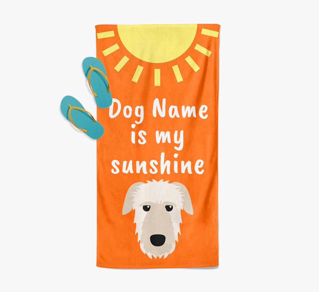Personalised Pool Towel '{dogsName} is my Sunshine'