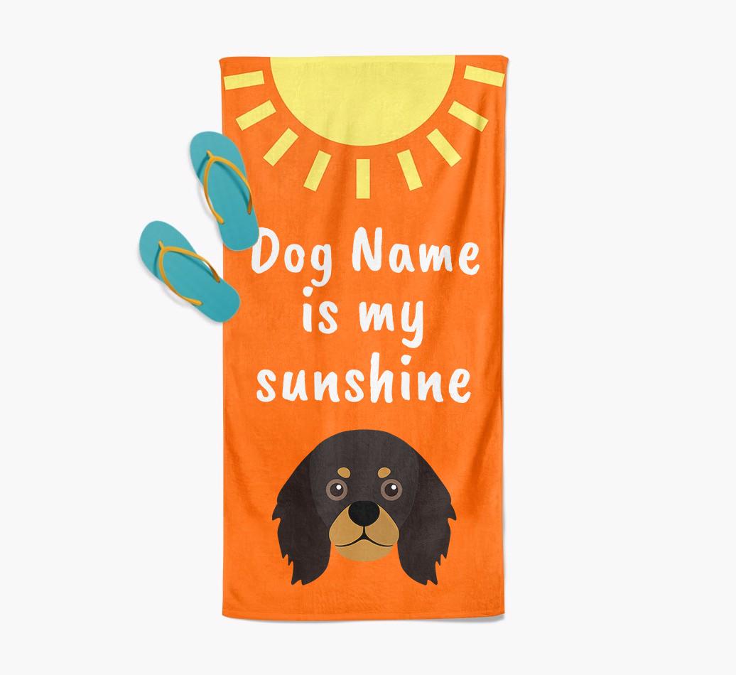 Personalised Pool Towel '{dogsName} is my Sunshine'