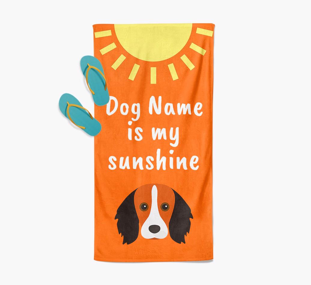 Personalised Pool Towel '{dogsName} is my Sunshine'
