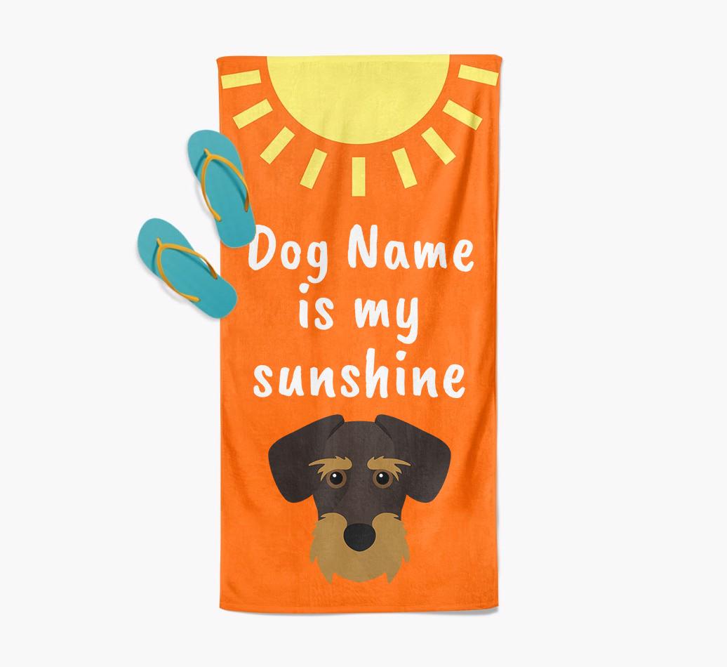 Personalised Pool Towel '{dogsName} is my Sunshine'