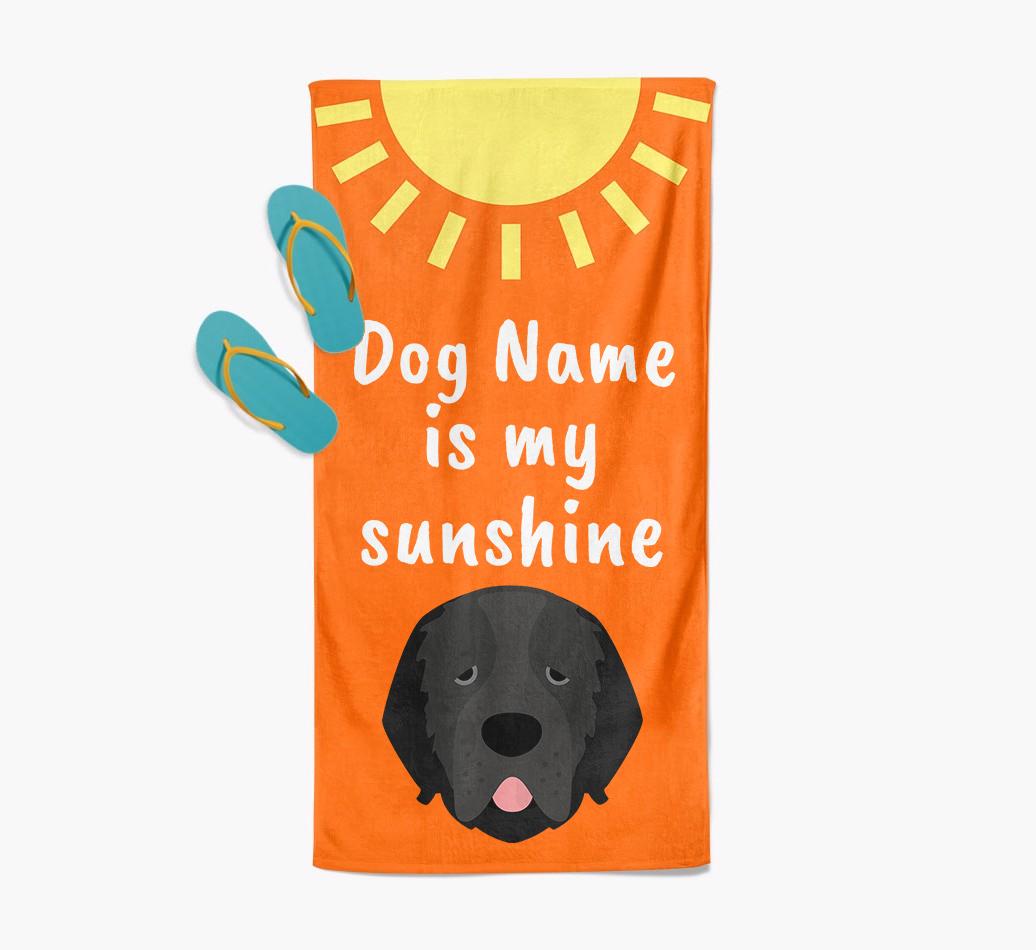 Personalised Pool Towel '{dogsName} is my Sunshine'