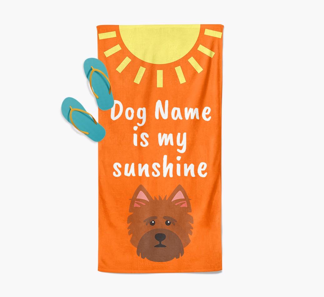 Personalised Pool Towel '{dogsName} is my Sunshine'