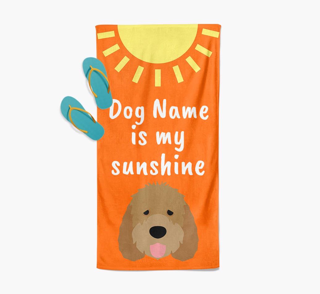 Personalised Pool Towel '{dogsName} is my Sunshine'