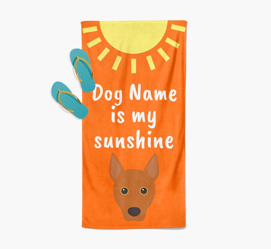 Personalised Pool Towel '{dogsName} is my Sunshine'
