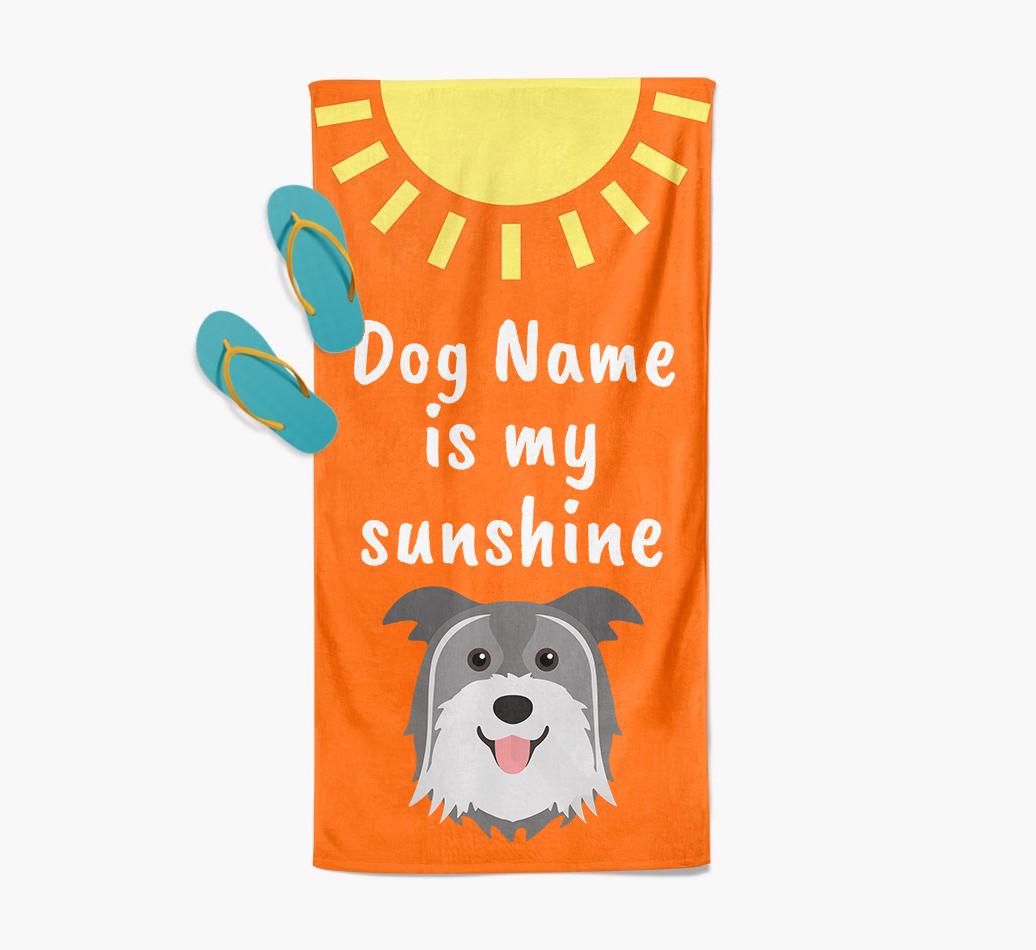 Personalised Pool Towel '{dogsName} is my Sunshine'