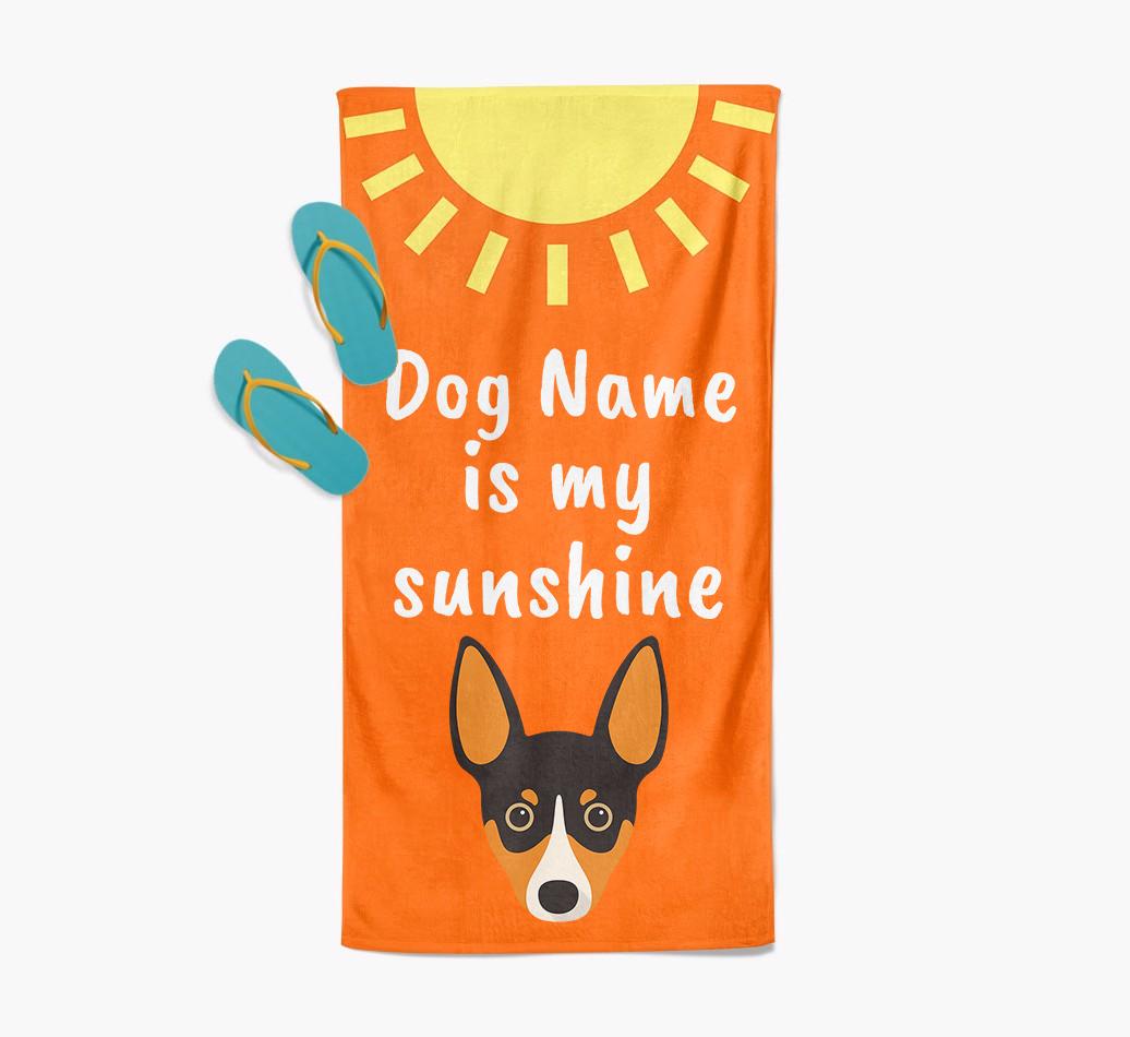 Personalised Pool Towel '{dogsName} is my Sunshine'