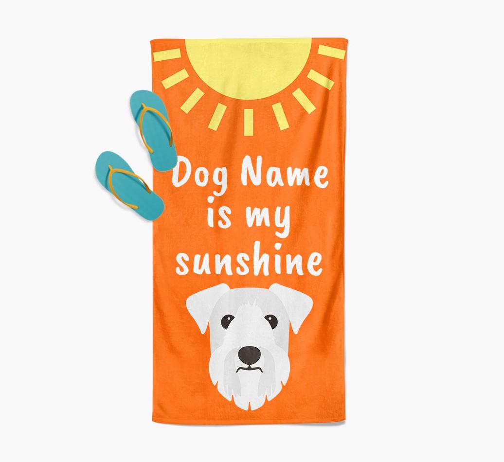 Personalised Pool Towel '{dogsName} is my Sunshine'