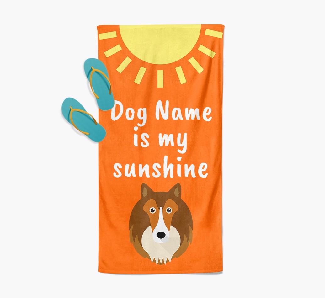 Personalised Pool Towel '{dogsName} is my Sunshine'