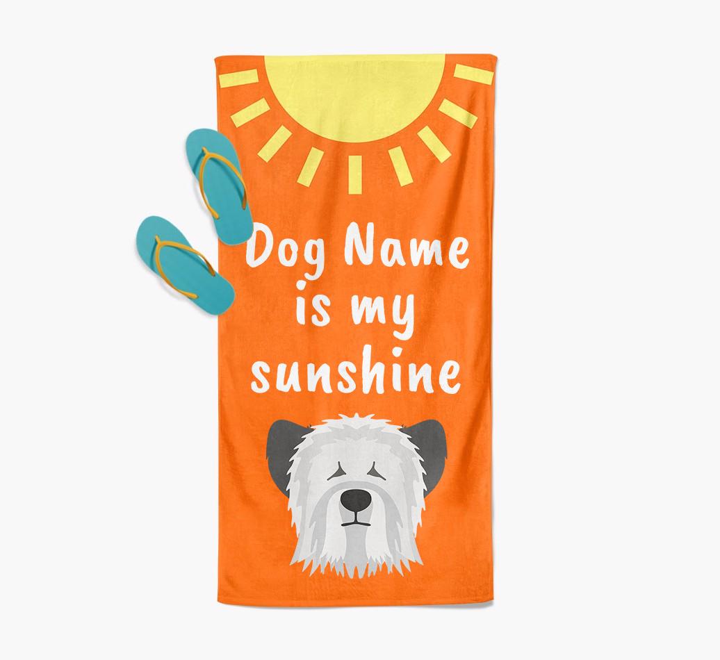 Personalised Pool Towel '{dogsName} is my Sunshine'