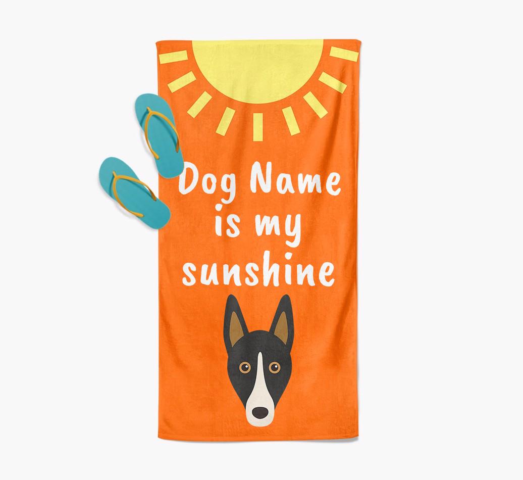 Personalised Pool Towel '{dogsName} is my Sunshine'