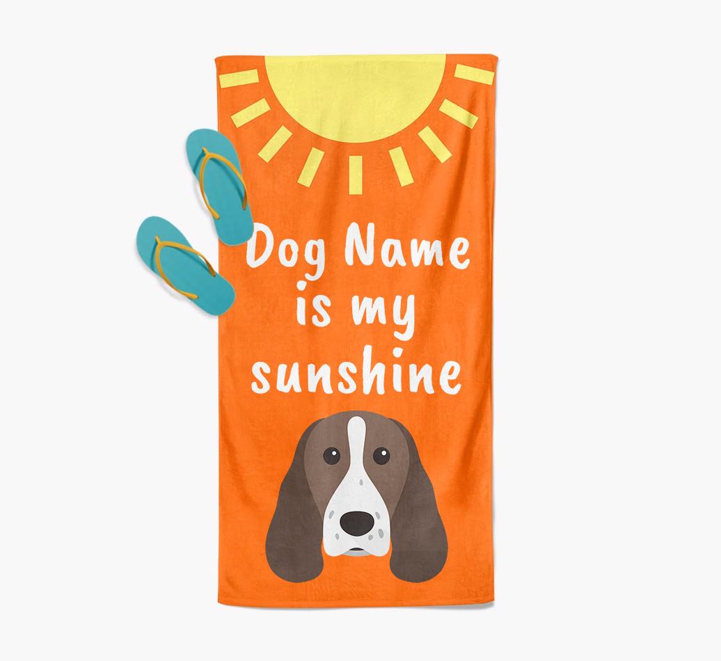 Personalised Pool Towel '{dogsName} is my Sunshine'