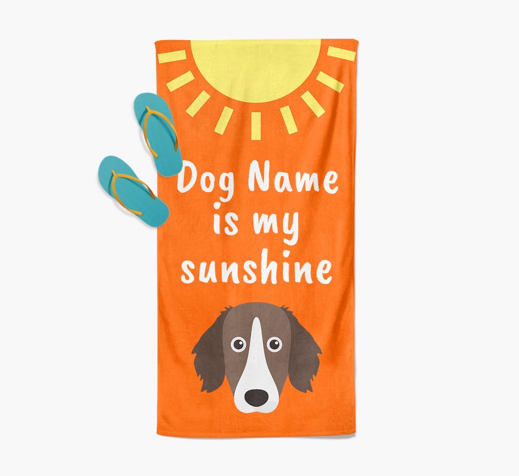 Personalised Pool Towel '{dogsName} is my Sunshine'