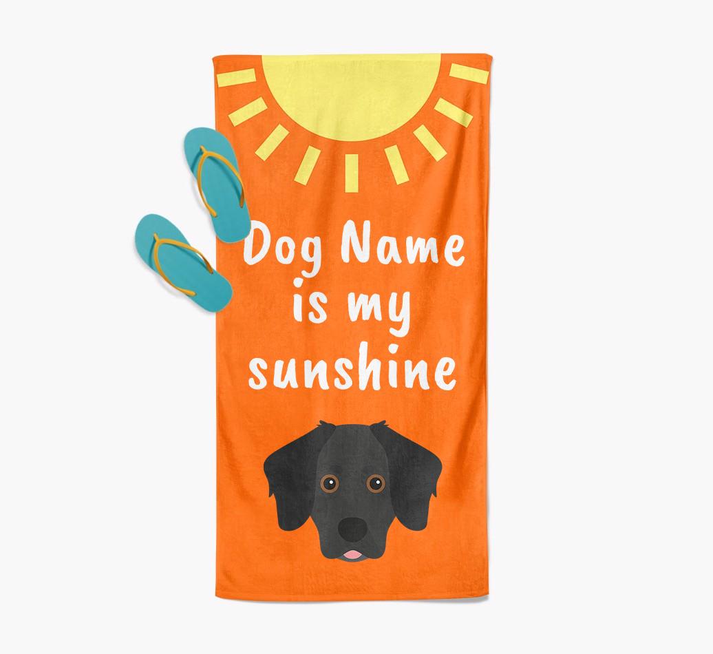 Personalised Pool Towel '{dogsName} is my Sunshine'