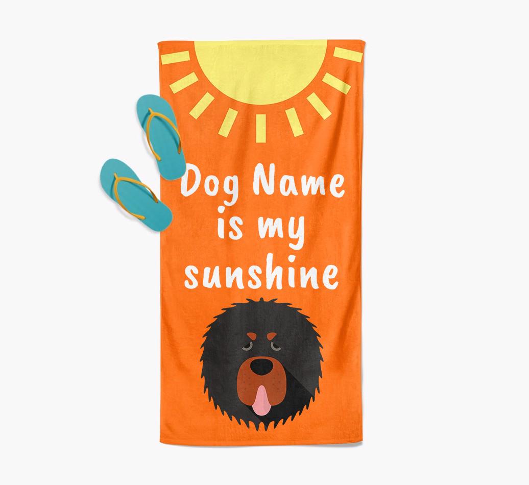 Personalised Pool Towel '{dogsName} is my Sunshine'
