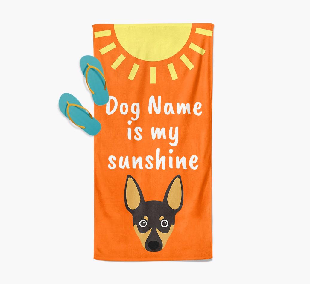 Personalised Pool Towel '{dogsName} is my Sunshine'