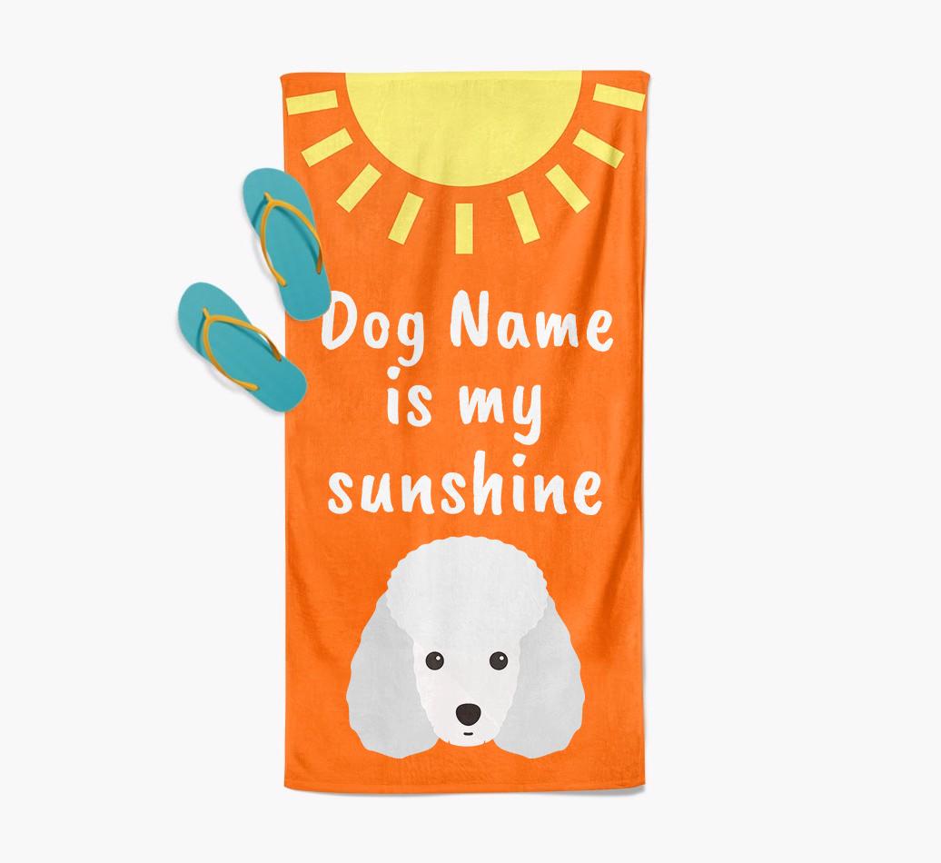 Personalised Pool Towel '{dogsName} is my Sunshine'