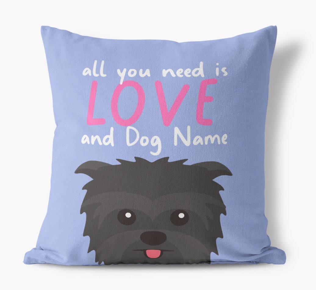 All You Need Is Love: Personalised {breedFullName} Canvas Cushion