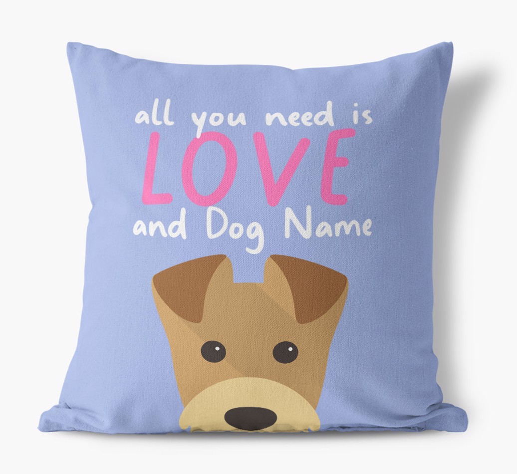 All You Need Is Love: Personalised {breedFullName} Canvas Cushion