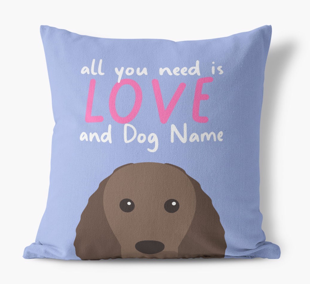 All You Need Is Love: Personalised {breedFullName} Canvas Cushion