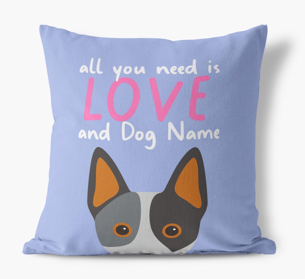 All You Need Is Love: Personalised {breedFullName} Canvas Cushion