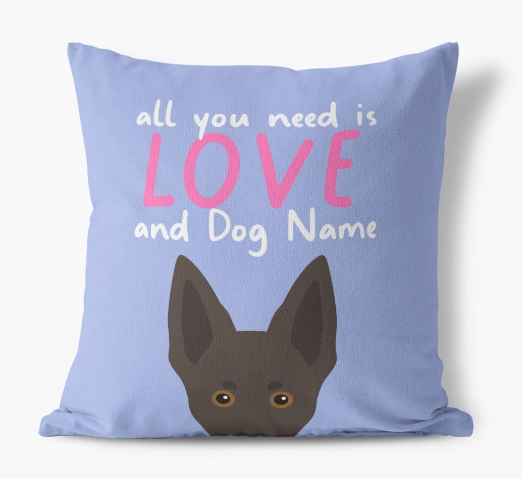 All You Need Is Love: Personalised {breedFullName} Canvas Cushion